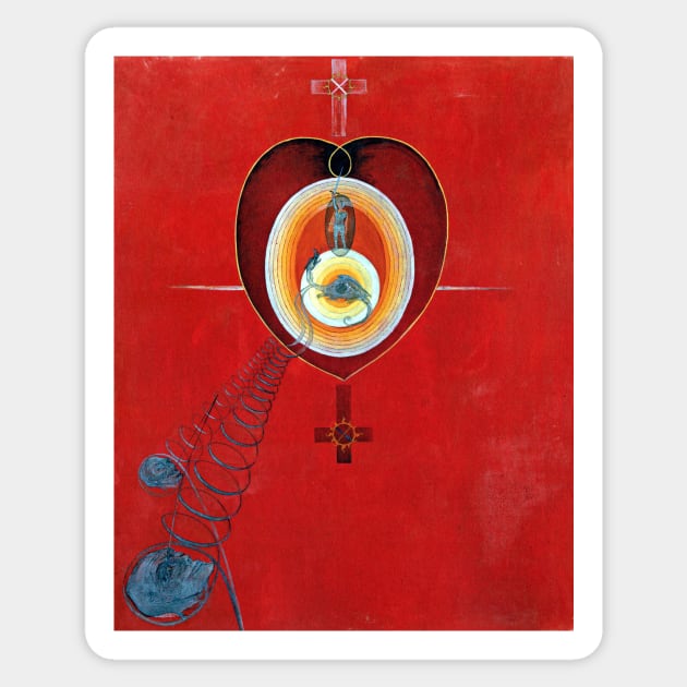 High Resolution Hilma af Klint The Dove No 8 Group Ix 1915 Sticker by tiokvadrat